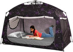 Indoor Instant Privacy Bed Tent for Sleeping,Quick Set-up Bed Canopies,Portable Bed Drapes with Large Space and 3 Doors (Starry, Full) by porayhut