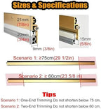 Automatic Door Sweeping Bottom Aluminum Alloy, 23in - 40in Surface Mount Type - Suitable for Door Bottom Sealing Sound Insulation Windproof Dustproof Light Blocking(Silver,78cm/30.7in) - Image 2