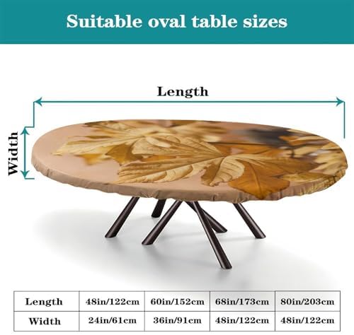 Oval Table Protector Pad, Plaid Pattern Printed on Elastic Dining Table Cover, for Home & Daily Use Nightstands, Fits for 54" x 76" Oval Tables - Image 4