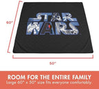 Picnic TIME Star Wars Impresa Picnic Blanket, Lightweight Fleece Beach and Outdoor Blanket with Drawstring Backpack and Easy Fold Design, (Black and White) - Image 2