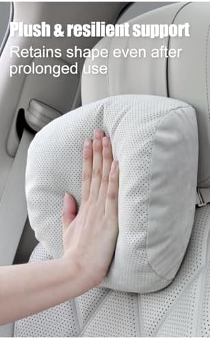 2PCS Car Neck Pillow & Lumbar Support Breathable Suede Set for Cars - Image 4