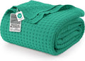 Utopia Bedding 100% Cotton Waffle Blanket Queen Emerald Green, 90x90 Inch by UTOPIABEDDING