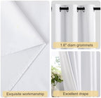 NICETOWN 100% Blackout Long Curtains 102 Inches Length, Privacy Room Darkening Divider Grommet Curtains for Living Room/Bedroom/Glassdoor/Patio, 1 Panel, Pure White, 66W x 102L - Image 2