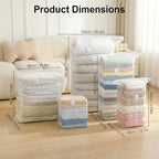 No‑Pump Vacuum Storage Bags – Press & Seal, Vacuum Storage Compression Bag without Pump, Saves 80% Compression Seal Space Plastic Packaging Bags for Clothes, Blankets and Comforters (XL, 3PCS) - Image 4