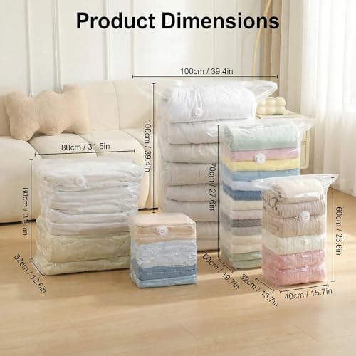 No‑Pump Vacuum Storage Bags – Press & Seal, Vacuum Storage Compression Bag without Pump, Saves 80% Compression Seal Space Plastic Packaging Bags for Clothes, Blankets and Comforters (XL, 3PCS) - Image 4
