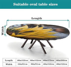 Table Protector Pad, Plaid Pattern Printed on Fitted Table Cloth, for Parties & Celebrations Holiday Dinners, Fits for 54" x 76" Oval Tables - Image 4