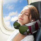 Pillow Travel Pillow Neck Pillow Soccer USA American Flag Printed U Shaped Headrest Provide Head Neck Support Rest for Flights Car Train and Home Use - Image 3