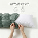 Pat. Pend. Segmented Body Pillow for Side Sleepers, 47 Inch, Green - Image 6