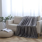 SOCHOW Flannel Fleece Blanket King Size, All Season Lightweight Super Soft Cozy Blanket for Bed or Couch, Grey(90inch X108'') - Image 2