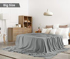 Utopia Bedding 100% Cotton Waffle Blanket Big Size Cool Grey, 120x120 Inch - Image 2
