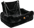 Pawaboo Dog Car Seat Bed, Memory Foam Booster for Medium/Large Dogs, Black by Pawaboo