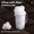 HYLEORY All Season King Size Bed Comforter - Cooling Down Alternative Quilted Duvet Insert with Corner Tabs - Winter Warm - Machine Washable - Brown - Image 3