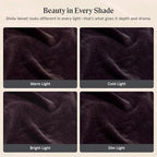 HiEnd Accents Stella Faux Silk Velvet Dark Violet Long Lumbar Pillow - Image 3