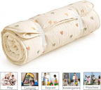 Toddler Nap Mat with Pillow & Minky Dot Blanket, Extra Large Roll Up Sleeping Mat for Daycare, Preschool & Kindergarten,Slumber Bags for Girls - Image 5
