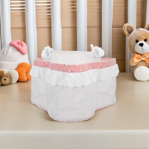 SHOWERORO Bedside Hanging Storage Organizer, Cotton Three Pocket Crib Bag - Image 5