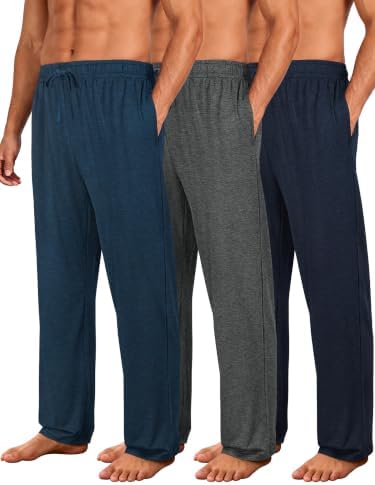 3 Pack Mens Pajama Pants Ultra Soft Comfy Loungewear Sleepwear by Unknown