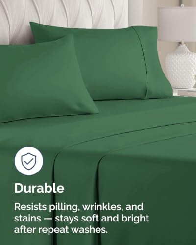 King Pillow Cases - 8 Pack Pillowcase Covers - 20" x 40" (Emerald Green) - Image 4