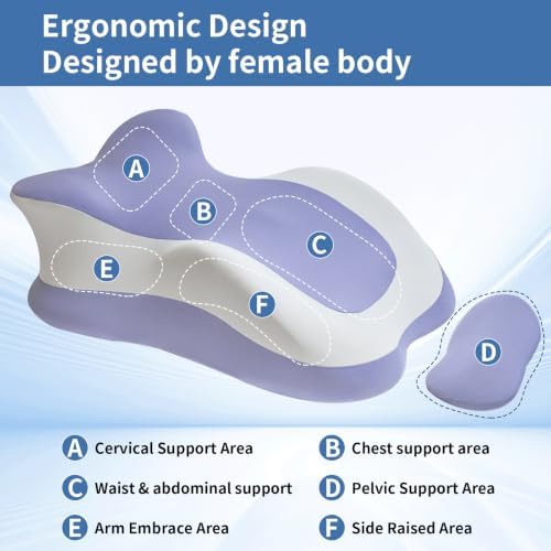 Intimacy Pillow & Sweet Spot Pillow for Couples – Ergonomic Memory Foam Cushion, Multi-Use Wedge Pillow for Daily, Breathable Removable Cover, High-Density Foam, Ideal for Bedroom (Purple) - Image 5
