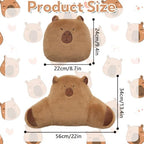 LYFJMUS 4 Pack Plush Capybara Car Headrest Pillow and Lumbar Support Pillow Kawaii Plushies Capybara Stuffed Headrest Cute Car Decor for Car Driving (Style B) - Image 2