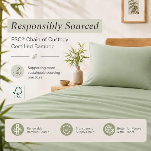 TOSMO Luxury Bamboo Viscose Pillowcase | Pillow Cases Standard Size - Image 3