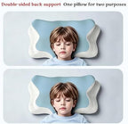 Memory Foam Kids Pillow, Kids Pillows for Sleeping, Ergonomic Contour Pillow and Pillowcase 20x12in(Blue Small) - Image 4