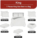 CCoutueChen Red Rose 7 Piece King Comforter Set, Black Gold Floral Bedding - Image 4