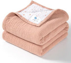 lulumoon Muslin Baby Blanket for Girls: Soft Lightweight Toddler Blanket by Lulumoon