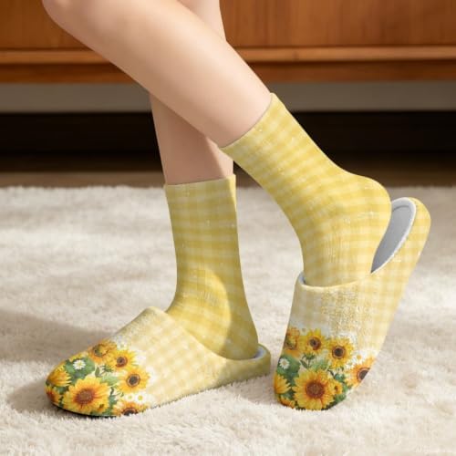 Womens Fuzzy Slipper with Socks Warm Cozy House Slipper and Socks Set Plush Winter Shoes for Indoor - Image 2