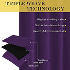 NICETOWN Patio Blackout Curtain Panels - Extra Wide Sliding Door Thermal Insulated Drape, Privacy Room Divider Curtain for Bedroom Office (Royal Purple, 66 x 118 Inch Long) - Image 3