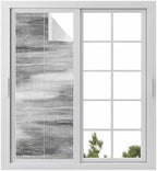 Window Privacy Film Frosted, Grey Ombre Static Cling Door Window Covering, Vintage Minimalist Gradient Abstract Texture UV Blocking Windows Film for Office, Hotel, Bedroom, 29.5 x 78.7 Inches by Unknown