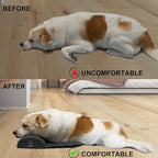 Dog Bolster Pillow for Extra Large Dogs, Benefit for Cervical Vertebra and Neck, Easy to Carry When Traveling, with High Resilience Foam, Machine Washable Cover＆Easy to Clean (Dark Gray, XL) - Image 4