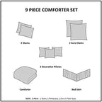 Madison Park Essentials Queen Comforter Set Bed in a Bag Blush/Grey 9PC - Image 5