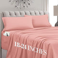 Mocassi Twin Size 4-Piece Bed Sheet Set - 1800 Premium Hotel Quality Microfiber 18-24 Inches Extra Deep Pocket Fitted Sheet- Luxury Soft, Breathable, Wrinkle, and Fade Resistant, Dusty Rose by MocassiLuxuryBedding