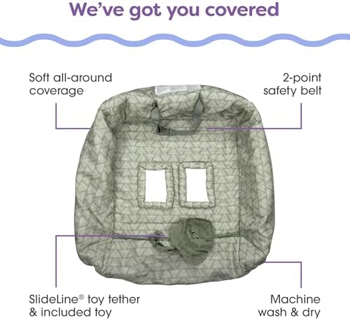 Boppy Shopping Cart & High Chair Cover, 360 Padded Baby Seat Cover & Toy - Image 3