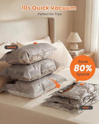 20 Pack Vacuum Storage Bags for Travel with Rechargeable Cordless Pump, Vacuum Seal Bags for Clothing Travel, Travel Essentials Space Saver Bags for Luggage - Image 2
