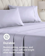 Standard Pillow Cases - 6 Pack Pillowcases, 20" x 26" - Light Lavender - Image 4
