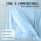 DOWNCOOL Cooling Comforter Twin Size, Blue Cooling Blanket for Hot Sleeper - Image 6