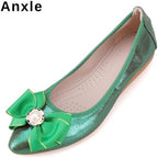 Womens Foldable Ballet Flats Bling Rhinestone Pointed Toe Comfort Slip On Walk Work Loafers Bridal Dress Shoes - Image 3