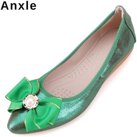 Womens Foldable Ballet Flats Bling Rhinestone Pointed Toe Comfort Slip On Walk Work Loafers Bridal Dress Shoes - Image 3