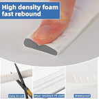 3 Pcs x196”Wedge Weather Stripping Door Seal Strip for Door Frame,White - Image 5