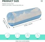 Bolster Pillow for Bed Small Neck Roll Pillow Round Pillows for Couch Cylinder Pillows Decorative Bolster Cover with Zipper Light Blue Stripe - Image 3