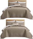 IR Imperial Rooms Twin Quilt Bedding Set Camel Bedspread Wave 2 Pack by IRImperialRooms