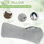 DoubleFill 2 Pcs Buckwheat Neck Pillow Adjustable, Gray, Plush - Image 3