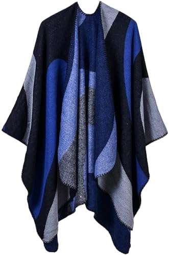 Lacavocor Women's Shawl Wrap Poncho Cape Cardigan Open Front by Lacavocor