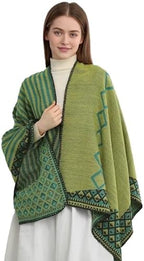 Lacavocor Women's Shawl Wrap Poncho Cape Cardigan Open Front - Image 2