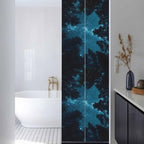 Window Privacy Film Frosted, Night Sky Reusable Static Cling Window Tints, Blue Natural Forest Trees Star River Scenery Heat Control Windows Films for Offices, Balcony, 29.5 x 118 Inches - Image 3