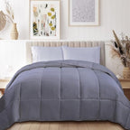 SUPERIOR All Season Down Alternative Comforter, Full/Queen, Silver - Image 2