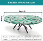 Oval Tablecloths, Plaid Pattern Printed on Elasticated Table Cover, for Outdoor Travel Picnics BBQs Beach Parties, Fits for 52" x 70" Oval Tables - Image 4