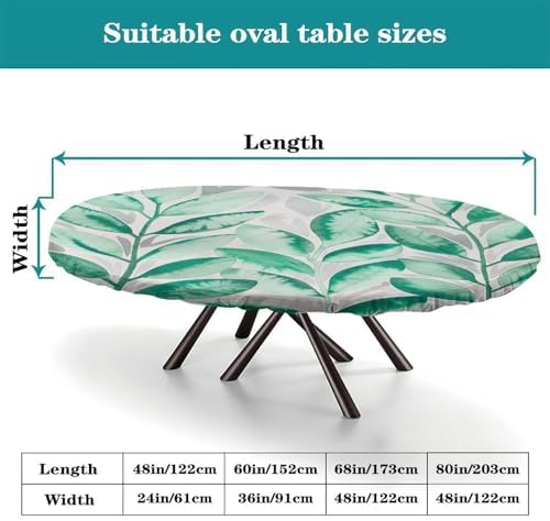 Oval Tablecloths, Plaid Pattern Printed on Elasticated Table Cover, for Outdoor Travel Picnics BBQs Beach Parties, Fits for 52" x 70" Oval Tables - Image 4