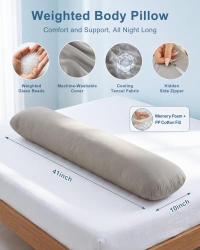 YZ HOME Weighted Body Pillow 6.5lbs Cooling Body Pillow (41" x 10") - Image 4